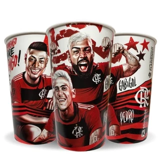 Copo do Flamengo Oficial Medalhões do Mengão - Plástico 550ml