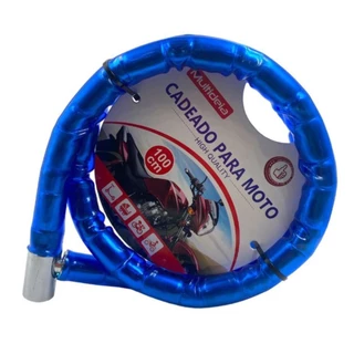 Multideia Trava Cadeado Articulado Moto Bicicleta Portão 100 cm 22 mm