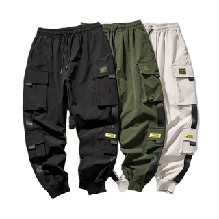 Nova calça de corredor de carga para homens casual hip hop bolso masculino moletom de rua 2023