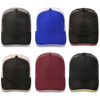 Boné Aba Curva Masculino Trucker Liso Telinha Redinha MXC BRASIL