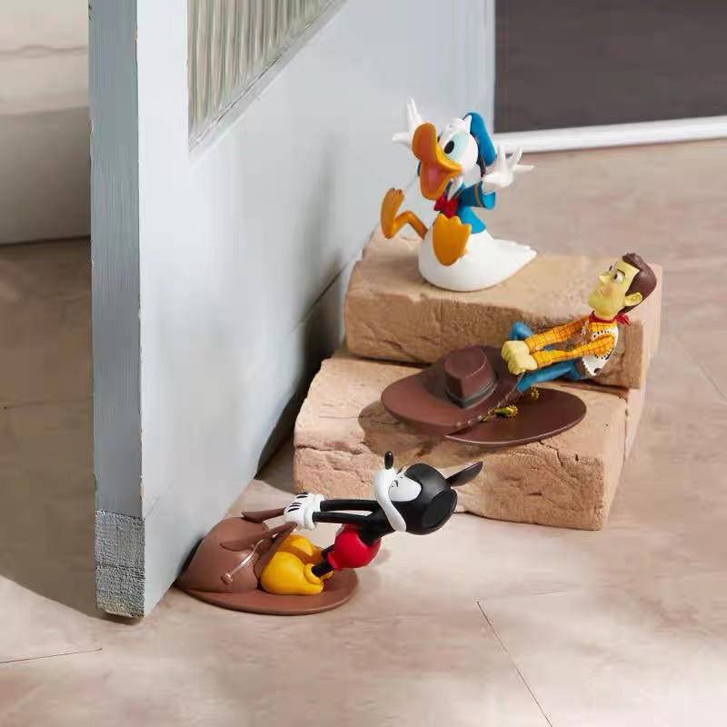 Rolhas De Porta Anticolisão Reutilizáveis Windproof, Desenhos Animados Da Disney Mickey Mouse, Pato Donald, Casa Criativa, Escritório, Bloqueadores De Porta