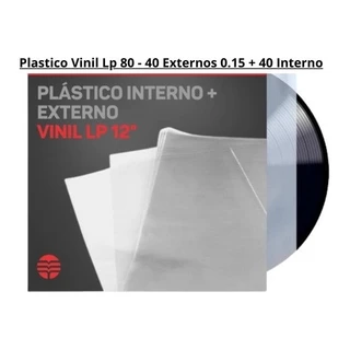 Plastico Vinil Lp 80 - 40 Externos 0.15 + 40 Interno em Oferta na Shopee