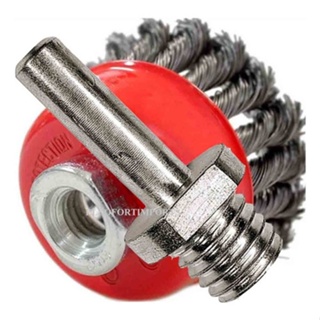 Escova De Aço Rotativa Furadeira Parafusadeira 75mm M14 Aço