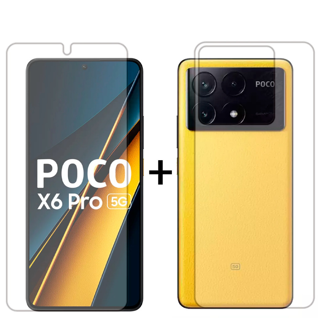 Pelicula Hidrogel Frente e Verso Para Poco X6 Pro