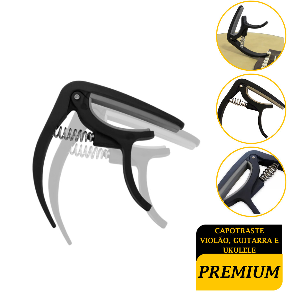 Capotraste Abs Special Para Violao Viola Guitarra - Preto Profissional ...