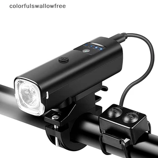colorfulswallowfree Bicicleta Farol Lanterna Guiador Carregamento USB MTB Estrada Ciclismo Destaque ABC