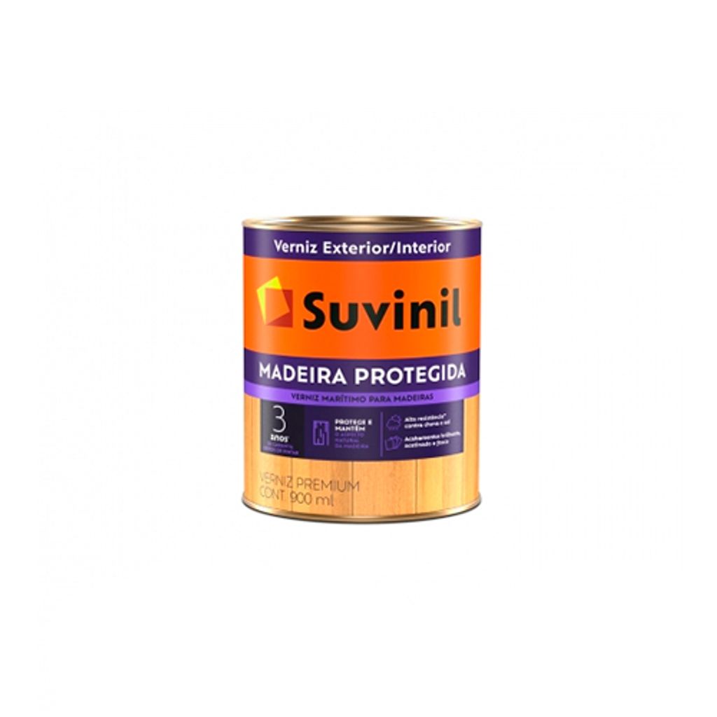 Verniz Marítimo Madeira Protegida Brilhante 900ml - SUVINIL