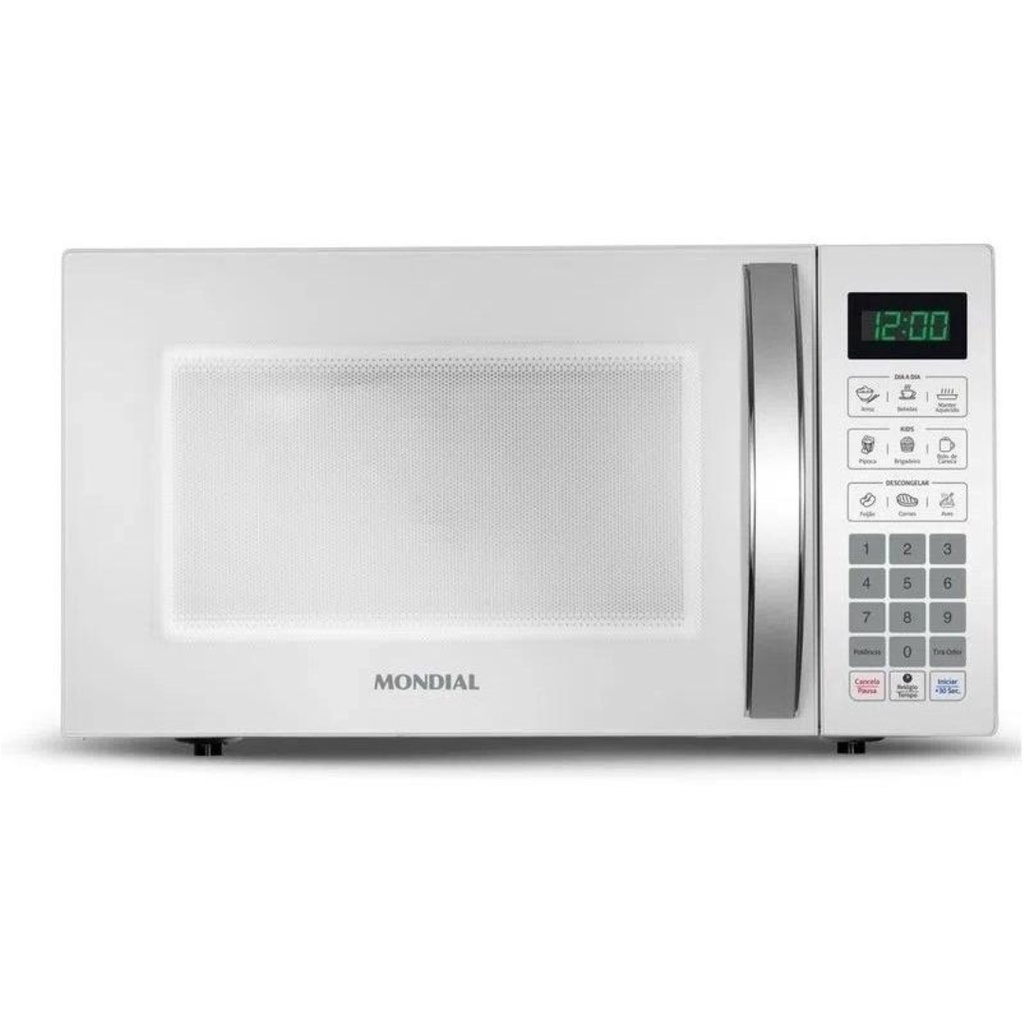 Micro-ondas 34 litros 1400 watts MO-02-34 - Branco ou Espelhado Mondial