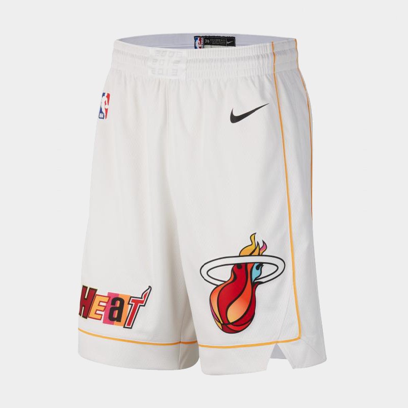 Novo Original NBA Miami Heat Shorts City Branco