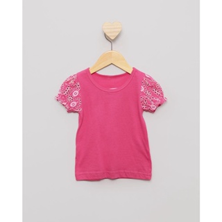 Blusa Bebê Manga Curta Laise Rosa