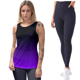 Regata Blusa Feminina Sobre Legging Moda Fitness Academia e