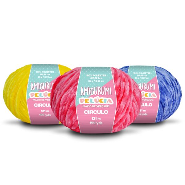 Fio Amigurumi Pelúcia m Kit 10 Unidades Escolha as Cores