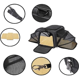Bolsa Transporte Para Pet Expansível Viagem Cabine Avião