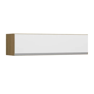 Armário Aéreo Basculante para Cozinha Modulada Sabrina 120x30 Cm MDP Avelã Branco 0461 MENU