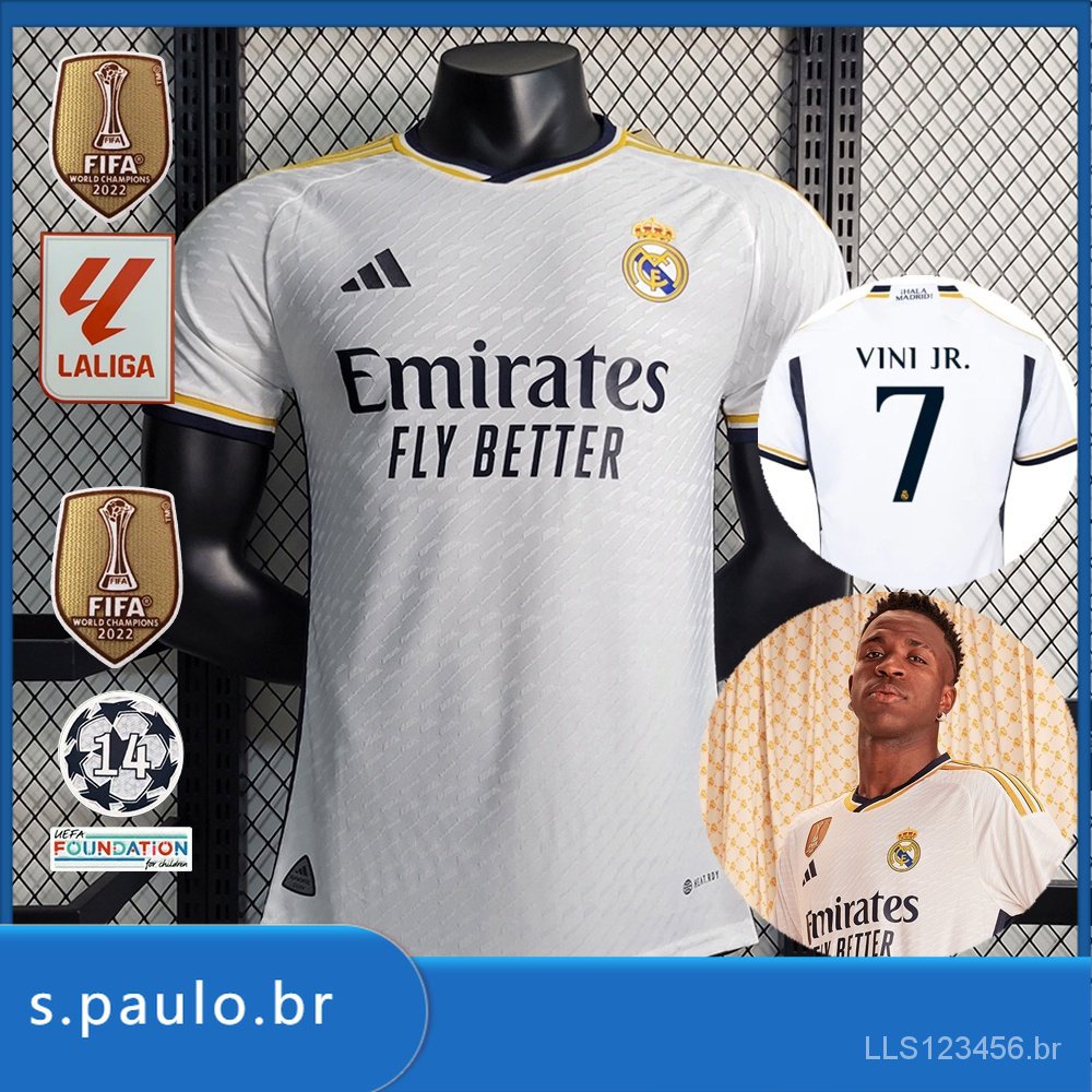 Camisa Real Madrid l 21/22 Versão Jogador Final Da Champions