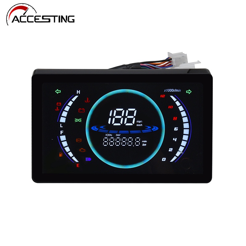 Velocímetro Digital Assy Com Tacômetro De Motocicleta RPM Temperatura Da Água 7 Cores Luz Para Motores De Cilindro Único NMAX