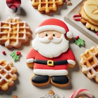 Cortador De Biscoito De Natal Papai Noel 10cm - Com Carimbo