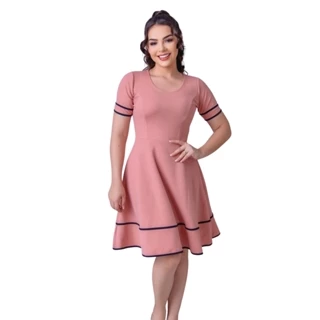 Kit com 3 Vestidos Moda Evangélica Godê Midi Festas Oferta