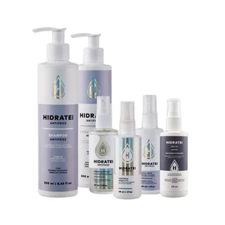 Kit Antifrizz Shampoo + Condicionador + Leave-in + SOS: Serum + Creme Noite Hidratei
