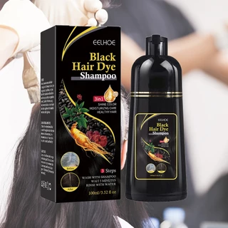 Shampoo Tintura Para Cabelos Pretos Creme De Coloração Natural Cobrir Brancos Cinza [covdes.br]