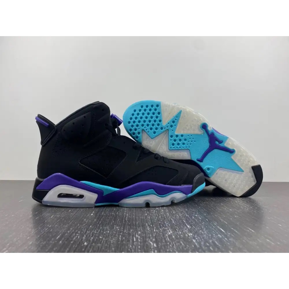 Air Jordan 6 " Aqua " Preto/Brilhante Concord-Aquatone CT8529-004 Sapato De Basquetebol