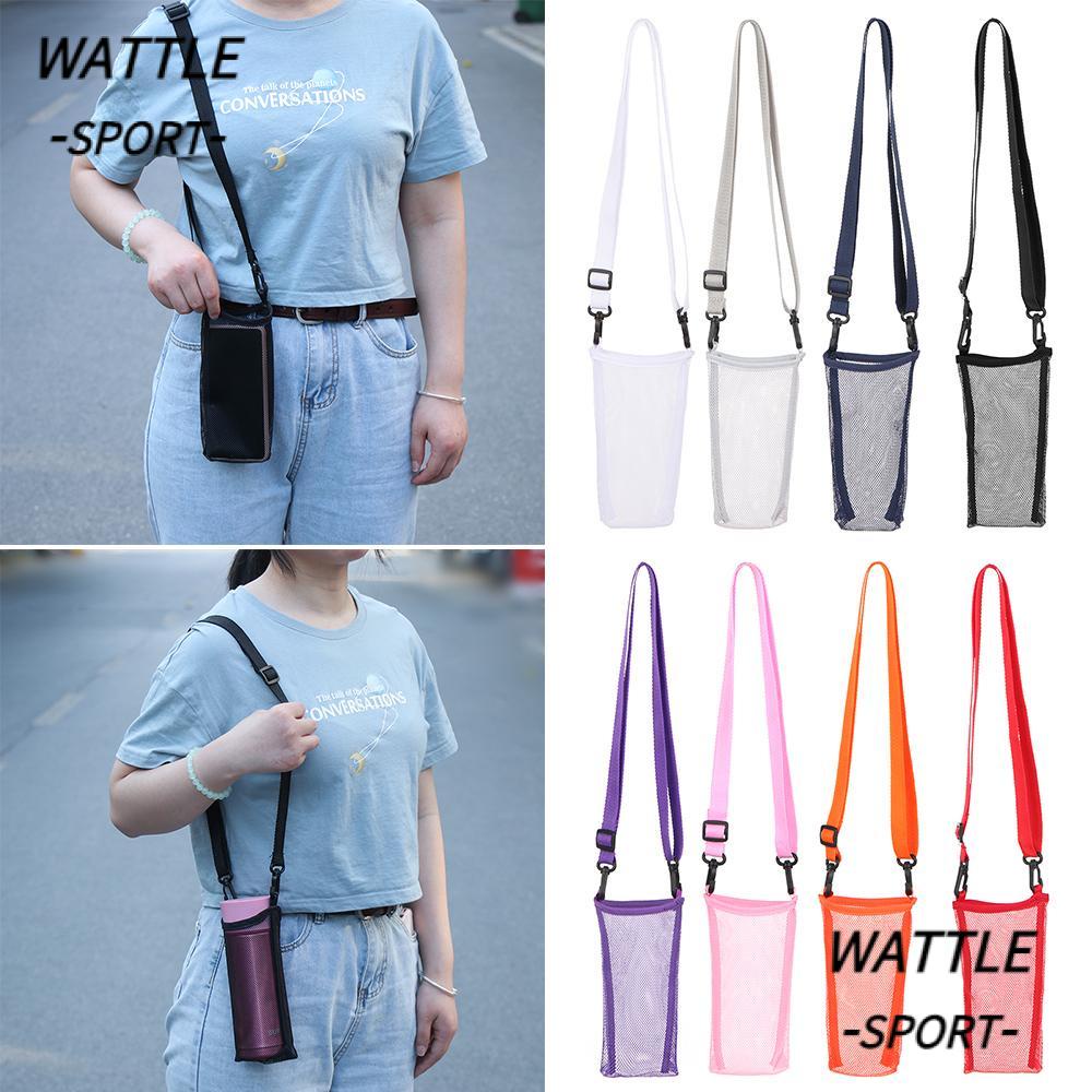 WATTLE Sport Water Bottle Cover Com Alça Porta Canecas Saco Visível Portátil Para Bebidas