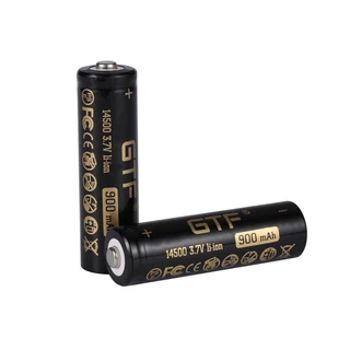 02 Baterias Li-ion 14500 3.7 V 900 mAh GTF