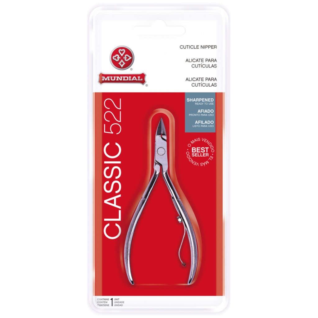 Alicate Mundial 522 Cutícula Classic Afiado Inox Cortador alicate mais famoso merece a fama que tem