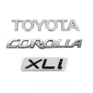 EMBLEMA COROLLA TOYOTA XLI 2009 A 2014 (KIT C/3 PCS) LETREIRO CROMADO