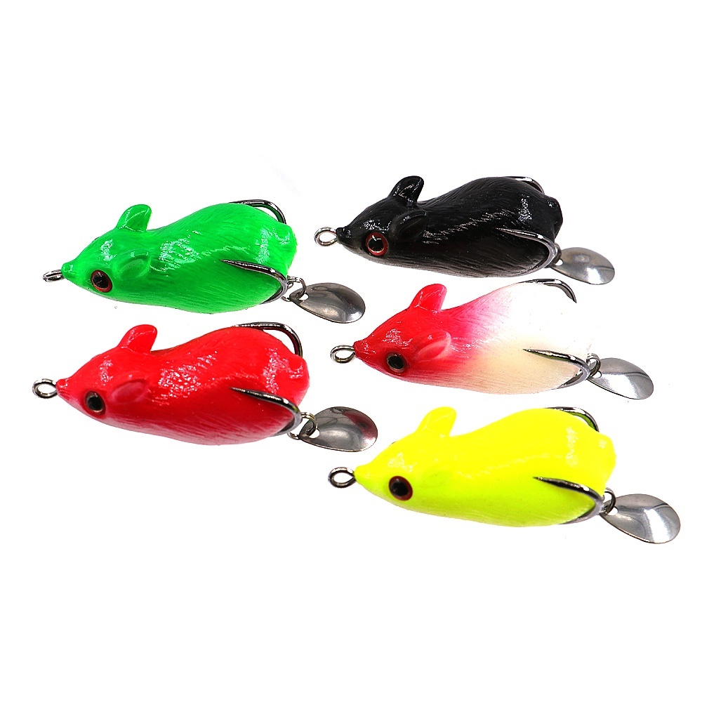 4.8g 4cm Artificial Mini Soft Frog Faux Bait Fake Lure with Hook Fishing  Tackle 