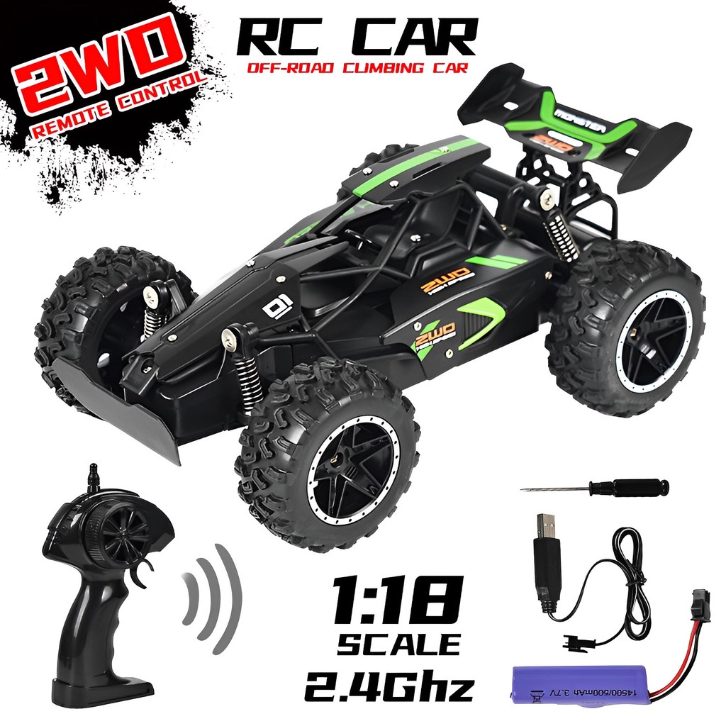Carro de Controle Remoto Off-Road de Alta Velocidade 2.4G Carro de