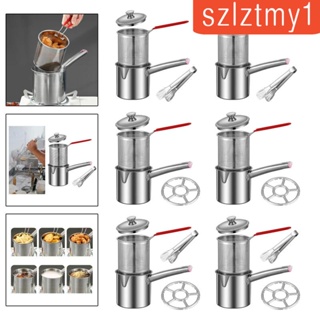 [Szlztmy1] Conjunto De Fritadeira Profunda , Trem De Cozinha Com Cesta De Aço Inoxidável , Prático Alças , A Óleo , Panela De Cozimento Leite Para Mochila , Fritura