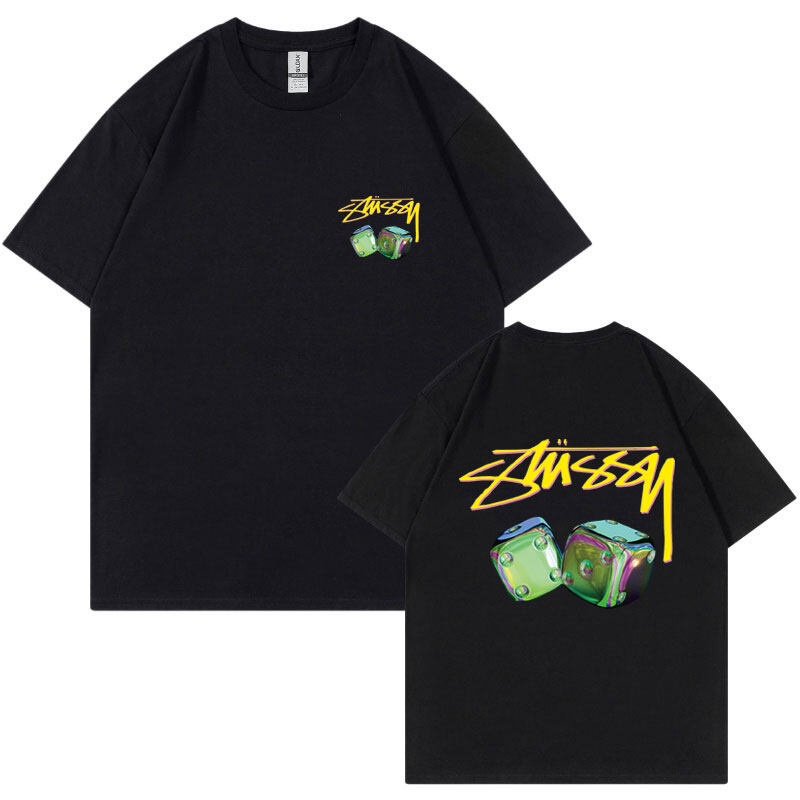 【2024年製 新品】 Summer Loose Letters Stussy Impresso Sleeve Short Unisex トップス