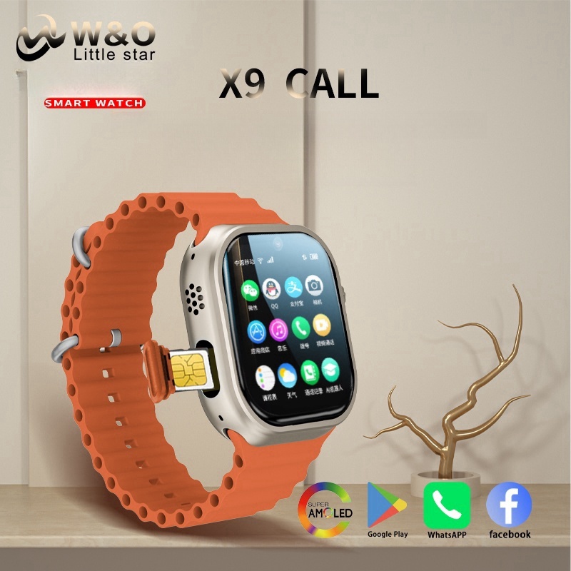 [4G SIM] 2024 Novo Relógio Inteligente IWO X9 CALL 4G Cartão De Toda A Rede WIFI GPS Google Play WhatsApp Oxigênio No Sangue S9 ULTRA 2 smartwatch PK DW89 X8 gs29