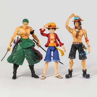 Articulado One piece Luffy Ace Zoro action figure boneco figma SHF