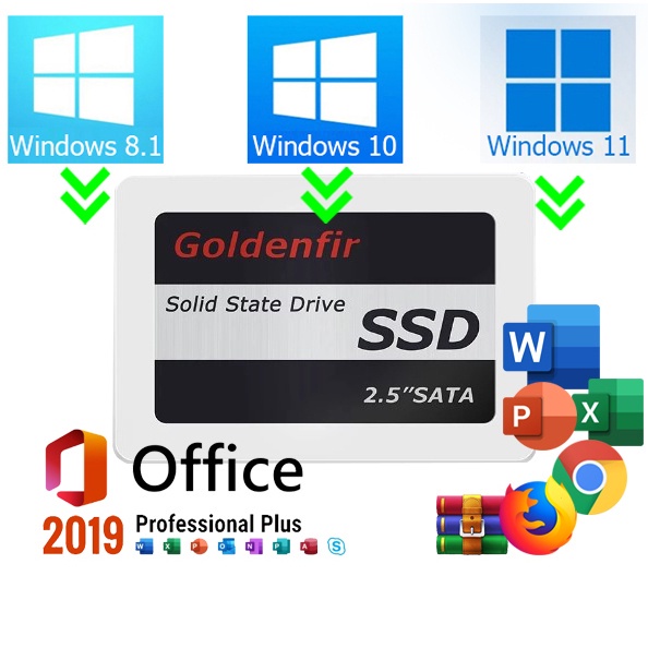 2TB SSD Goldenfir SATA3 disco rígido interno notebook desktop 2.5 polegadas Disco Rígido Interno 1T 480gb 511 2g 256g
