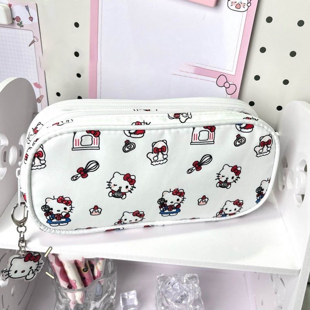 Kawaii Hello Kitty Estojo Para Lápis Sanrio Impressão Saco De Desenho ...