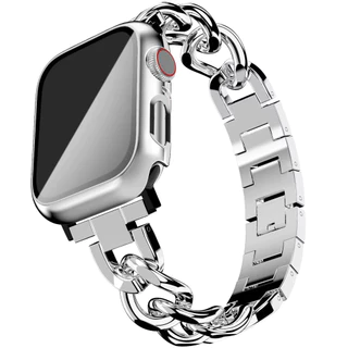 Pulseira De Aço inoxidável Para Apple Watch 10 11 46mm 42mm 40mm 38mm 44mm 41mm 45mm 49mm Ultra iWatch Alça Das Senhoras