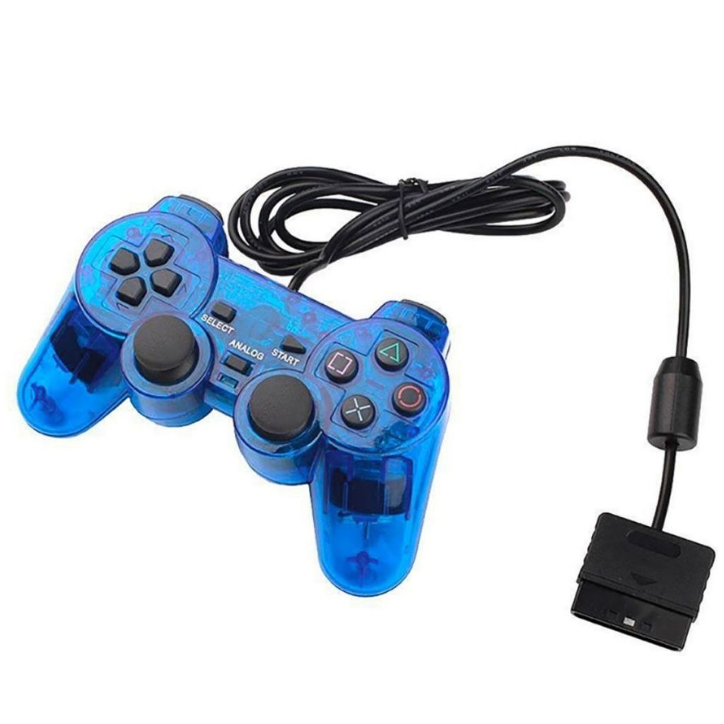 Controle PS2 Transparente Doubleshock 2 Com Fio Analógico - Diversas ...