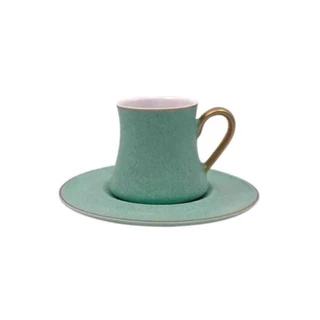 Conjunto De Xícaras Para Café Com Pires Em Porcelana Galet Com 12 Peças 80ml L'Hermitage Verde