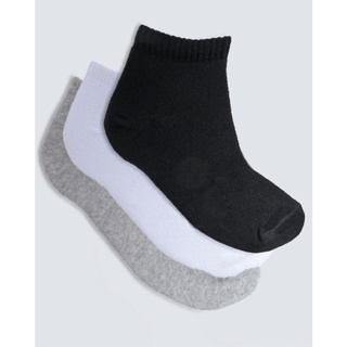 Kit 3 Pares de Meia Masculina Invisível Selene Branca e Preta