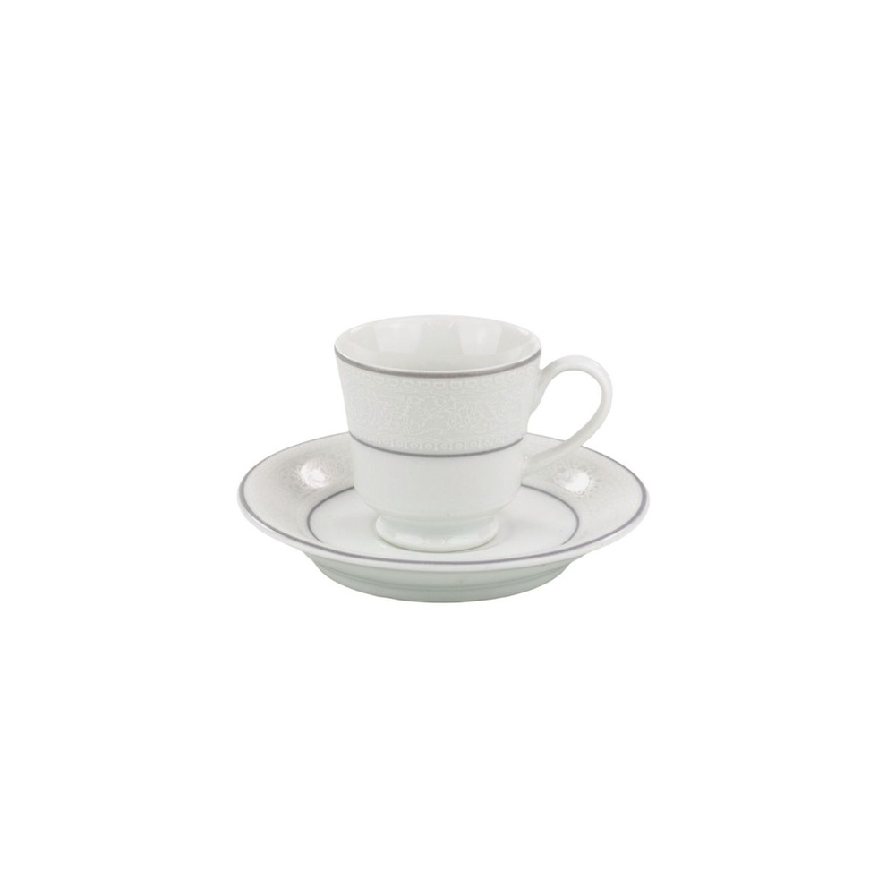 Xícara Café Com Pires 60ml Porcelana Schmidt - Dec. Martha 2309