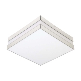 Plafon Tualux quadrado para 2 lâmpadas E27 20W Bilbão 26x26cm espelho branco