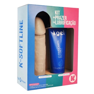 Kit K-Softline Lubrificante + Pênis De Borracha Kgel