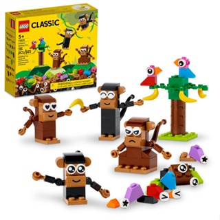 LEGO classic diversão criativa com macacos (135 peças)