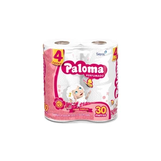 Papel Higiênico Folha Simples Perfumado 16x4 Paloma em Oferta na Shopee