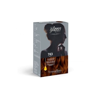 Tintura Tonalizante Acquaflora Kit Hidra Gloss 743 Avelã
