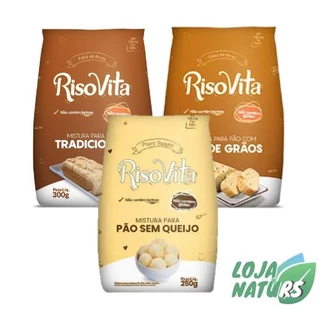 KIT 3 Mistura para Pão Sem Glúten Sem Lactose - Risovita