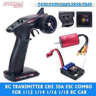 SURPASS HOBBY RC Transmissor E Receptor Motor ESC Comb Set CH2 Controlador Com À Prova D'água Para Carro 1/12 1/14 1/16 1/18