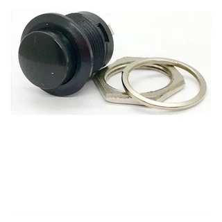 10x Chave Push Button Tipo Start-bujão R13-507 Preta Sem Trava